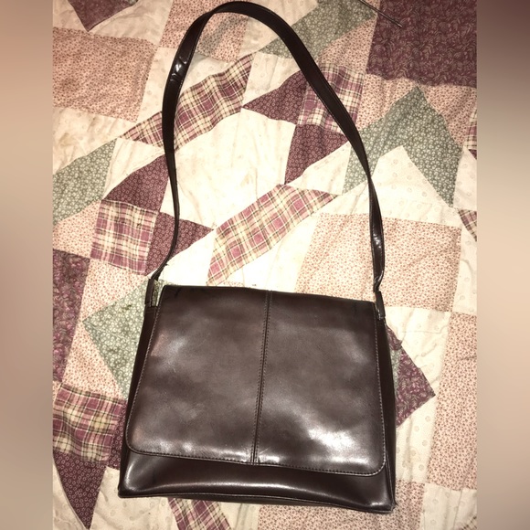 Vintage Liz Claiborne Brown Shoulder Bag - Picture 1 of 11